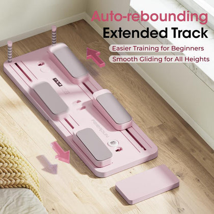 FEIERDUN Multi-Functional Pilates Board,Ab & Core Strength Workout Equipment,Foldable Home Pilates Reformer,300Lbs Capacity for Full Body Workout