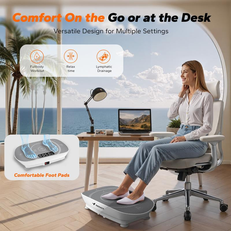 【Live Link Only】Merach Slim Vibration Plate Exercise Machine with Lymphatic Drainage for Full Body Workout and Fitness Equipment for Women