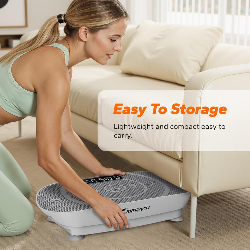 【Live Link Only】Merach Slim Vibration Plate Exercise Machine with Lymphatic Drainage for Full Body Workout and Fitness Equipment for Women
