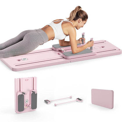 FEIERDUN Multi-Functional Pilates Board,Ab & Core Strength Workout Equipment,Foldable Home Pilates Reformer,300Lbs Capacity for Full Body Workout