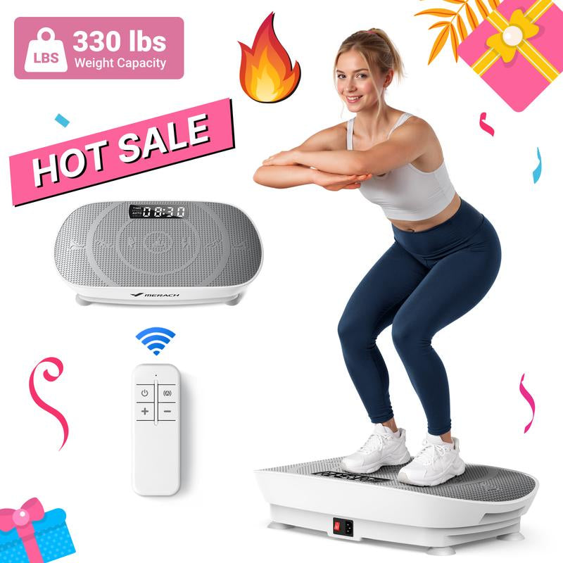 【Live Link Only】Merach Slim Vibration Plate Exercise Machine with Lymphatic Drainage for Full Body Workout and Fitness Equipment for Women