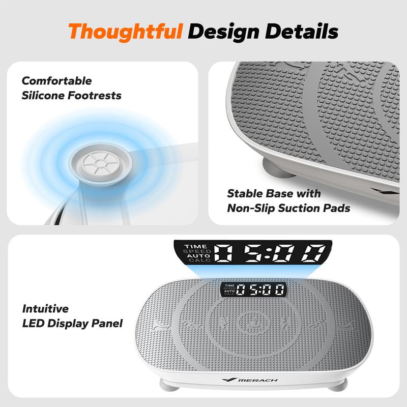 【Live Link Only】Merach Slim Vibration Plate Exercise Machine with Lymphatic Drainage for Full Body Workout and Fitness Equipment for Women