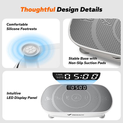 【Live Link Only】Merach Slim Vibration Plate Exercise Machine with Lymphatic Drainage for Full Body Workout and Fitness Equipment for Women