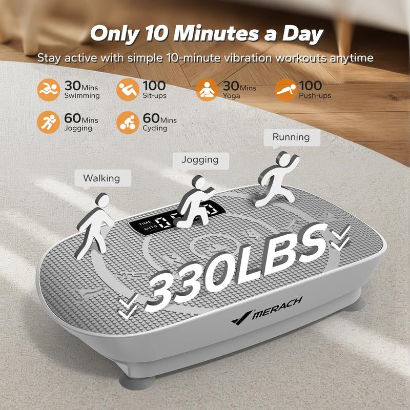 【Live Link Only】Merach Slim Vibration Plate Exercise Machine with Lymphatic Drainage for Full Body Workout and Fitness Equipment for Women