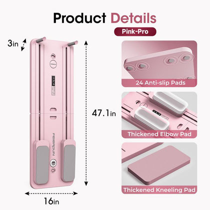 FEIERDUN Multi-Functional Pilates Board,Ab & Core Strength Workout Equipment,Foldable Home Pilates Reformer,300Lbs Capacity for Full Body Workout